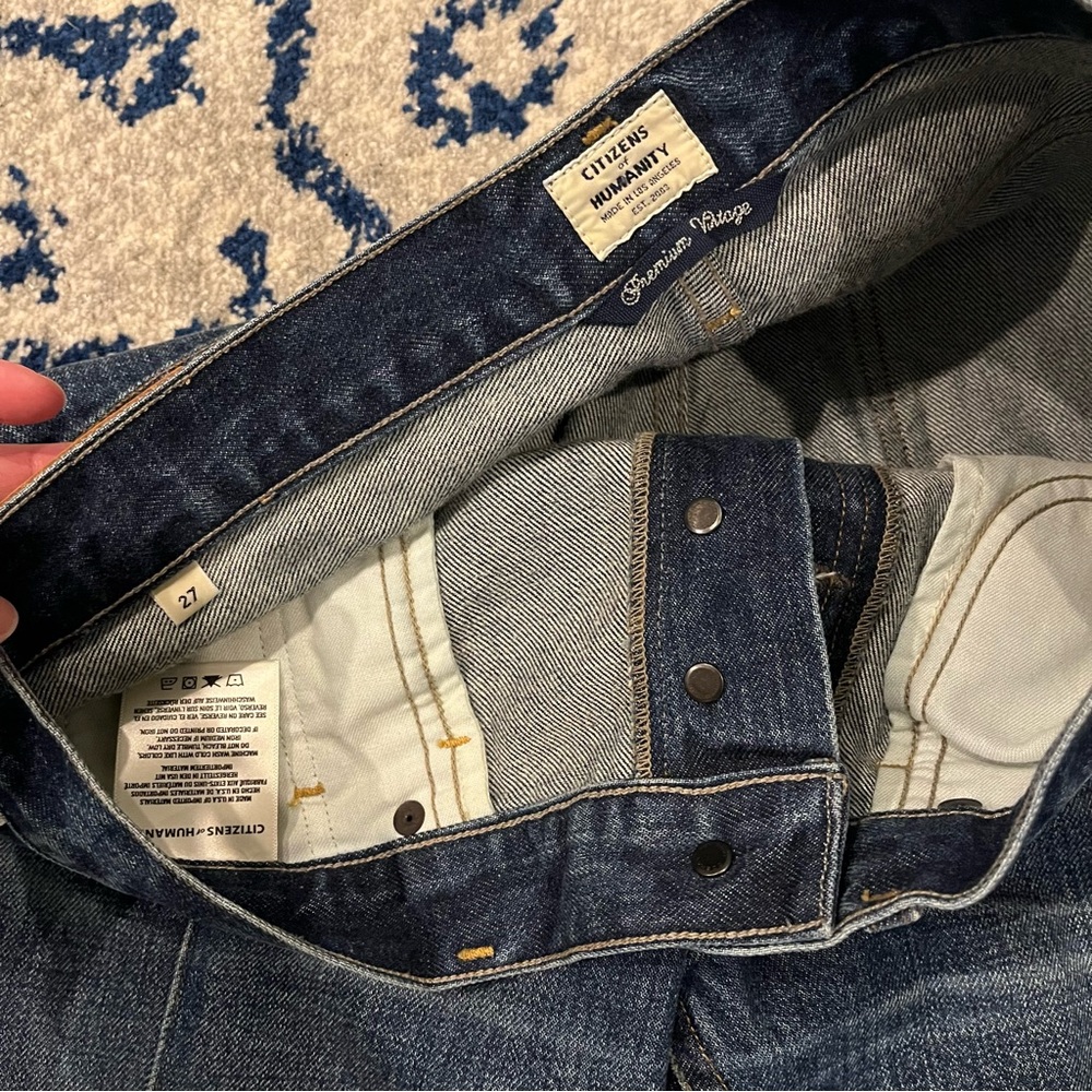 Citizens Of Humanity Dark Blue Straight Jeans - Picture 4 of 6